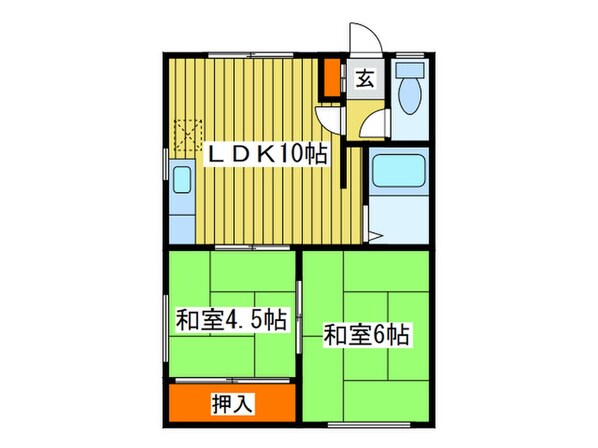 居鶴ハイツの物件間取画像